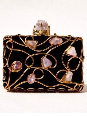 RAMLA Aura Amethyst Clutch